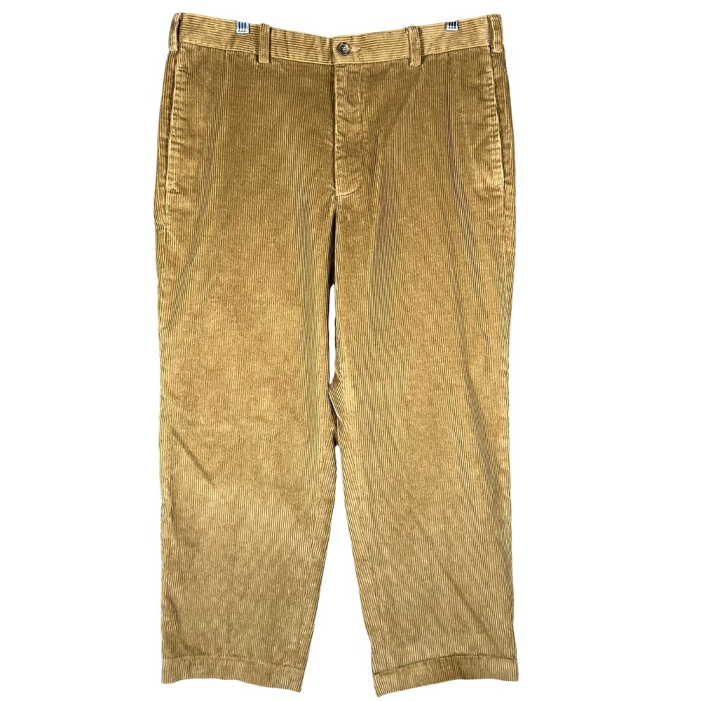 Brooks Brothers Hudson Corduroy Pants Mens 36 Tan Straight Leg Wide Wale